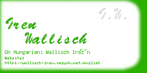 iren wallisch business card